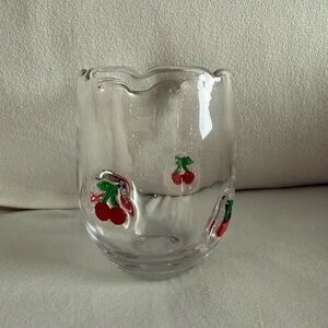 World Market Cherry Scallop Glass